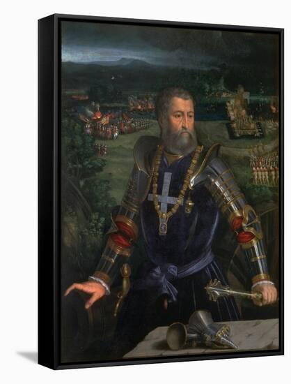 Portrait of Alfonso I D'Este-Dosso Dossi-Framed Stretched Canvas