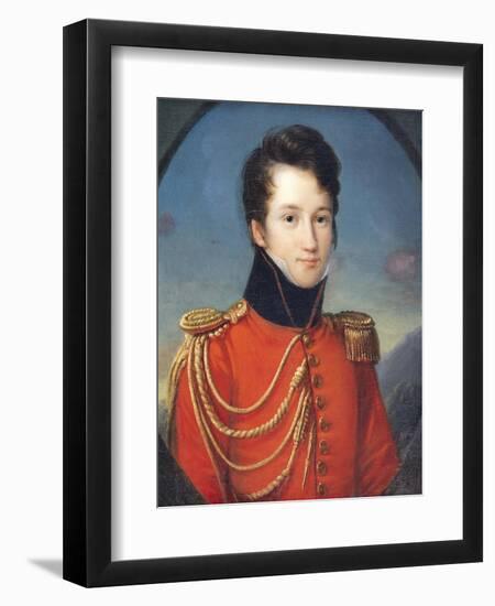 Portrait of Alfred de Vigny-Francois Josephe Kinson-Framed Giclee Print