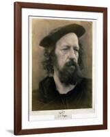 Portrait of Alfred, Lord Tennyson-Julia Margaret Cameron-Framed Giclee Print