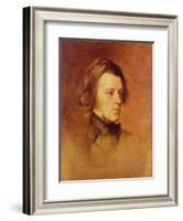 Portrait of Alfred Lord Tennyson-Samuel Laurence-Framed Giclee Print