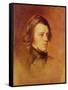 Portrait of Alfred Lord Tennyson-Samuel Laurence-Framed Stretched Canvas