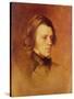 Portrait of Alfred Lord Tennyson-Samuel Laurence-Stretched Canvas