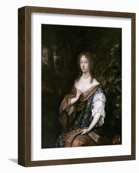 Portrait of Alida De Lange, Wife of Johan Rammelman, Ca. 1679-Caspar Netscher-Framed Giclee Print