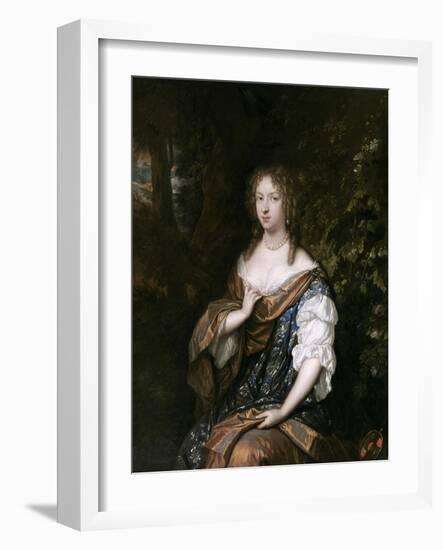 Portrait of Alida De Lange, Wife of Johan Rammelman, Ca. 1679-Caspar Netscher-Framed Giclee Print