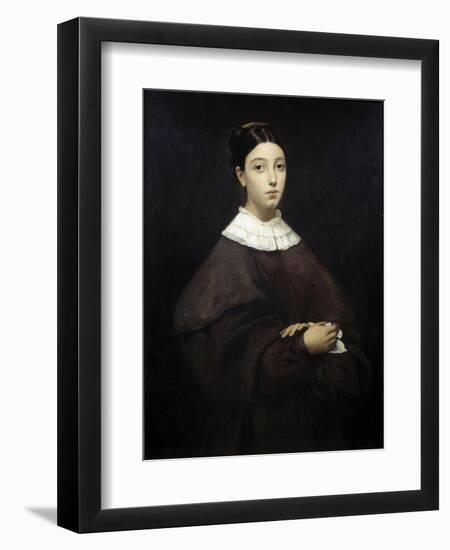 Portrait of Aline Chasseriau by Theodore Chasseriau-null-Framed Giclee Print