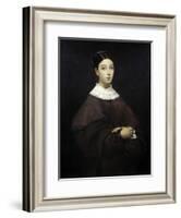 Portrait of Aline Chasseriau by Theodore Chasseriau-null-Framed Giclee Print