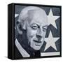 Portrait of Alistair Cooke, illustration for 'The Listener', 1970s-Barry Fantoni-Framed Stretched Canvas