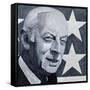 Portrait of Alistair Cooke, illustration for 'The Listener', 1970s-Barry Fantoni-Framed Stretched Canvas