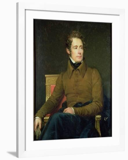 Portrait of Alphonse De Lamartine (1790-1869), 1831-Francois Gerard-Framed Giclee Print