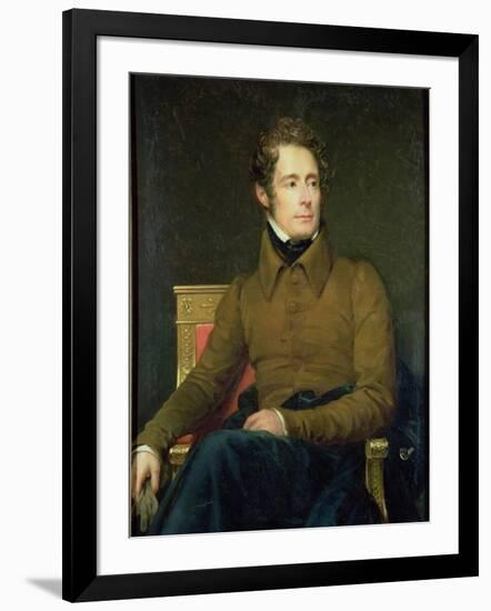 Portrait of Alphonse De Lamartine (1790-1869), 1831-Francois Gerard-Framed Giclee Print