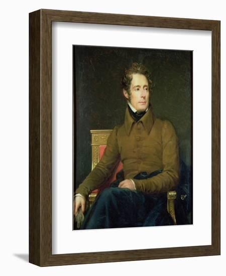 Portrait of Alphonse De Lamartine (1790-1869), 1831-Francois Gerard-Framed Giclee Print