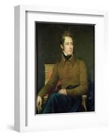 Portrait of Alphonse De Lamartine (1790-1869), 1831-Francois Gerard-Framed Giclee Print