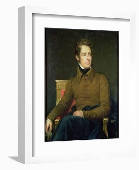 Portrait of Alphonse De Lamartine (1790-1869), 1831-Francois Gerard-Framed Giclee Print