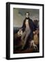 Portrait of Alphonse de Lamartine 1830-Henri Decaisne-Framed Giclee Print