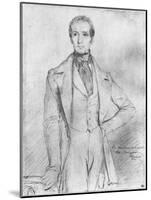 Portrait of Alphonse De Lamartine, 1844-Theodore Chasseriau-Mounted Giclee Print