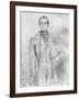 Portrait of Alphonse De Lamartine, 1844-Theodore Chasseriau-Framed Giclee Print