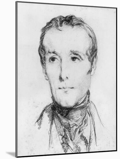 Portrait of Alphonse De Lamartine, C.1848-Theodore Chasseriau-Mounted Giclee Print