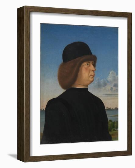 Portrait of Alvise Contarini, c.1485-95-Jacometto Veneziano-Framed Giclee Print