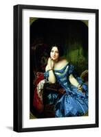 Portrait of Amalia De Llano U Dotres (1821-74), Countess of Vilches, 1853-Federico de Madrazo y Kuntz-Framed Giclee Print