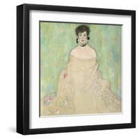 Portrait of Amalie Zuckerkandl (unfinished),, c.1917-1918-Gustav Klimt-Framed Art Print