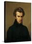 Portrait of Ambroise Thomas 1834-Hippolyte Flandrin-Stretched Canvas