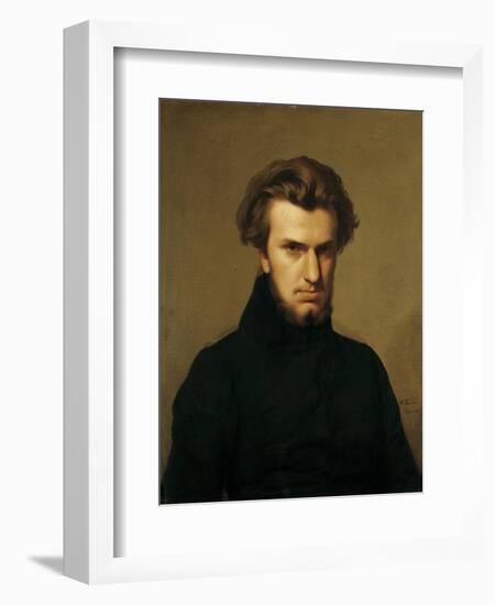 Portrait of Ambroise Thomas 1834-Hippolyte Flandrin-Framed Giclee Print