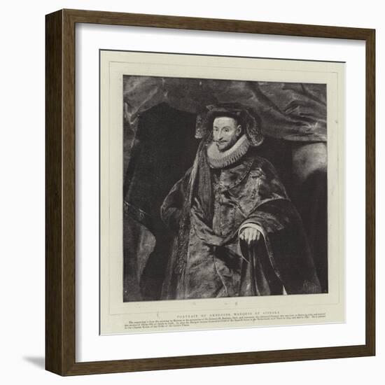 Portrait of Ambrosio, Marquis of Spinola-null-Framed Giclee Print