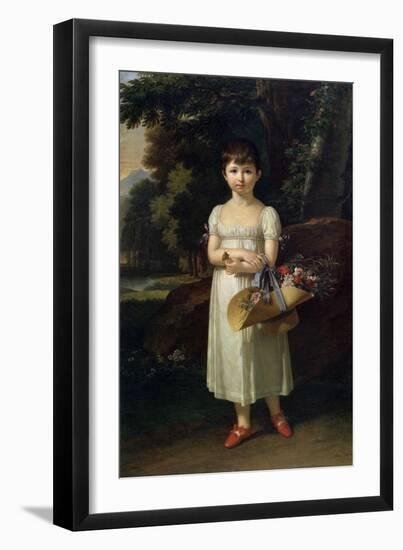 Portrait of Amelia Oginski, Late 18th or Early 19th Century-Francois-xavier Fabre-Framed Giclee Print