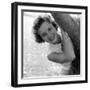 Portrait of American Actress Debbie Reynolds as She Poses Behind a Tree, 1950-Loomis Dean-Framed Photographic Print