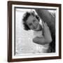 Portrait of American Actress Debbie Reynolds as She Poses Behind a Tree, 1950-Loomis Dean-Framed Photographic Print