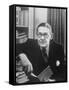 Portrait of American Born Poet and Dramatist T.S. Eliot in His Study-Alfred Eisenstaedt-Framed Stretched Canvas