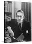 Portrait of American Born Poet and Dramatist T.S. Eliot in His Study-Alfred Eisenstaedt-Stretched Canvas