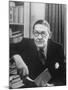 Portrait of American Born Poet and Dramatist T.S. Eliot in His Study-Alfred Eisenstaedt-Mounted Premium Photographic Print