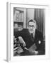 Portrait of American-Born Poet and Dramatist T.S. Eliot in His Study-Alfred Eisenstaedt-Framed Premium Photographic Print