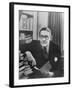 Portrait of American-Born Poet and Dramatist T.S. Eliot in His Study-Alfred Eisenstaedt-Framed Premium Photographic Print