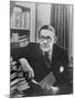 Portrait of American-Born Poet and Dramatist T.S. Eliot in His Study-Alfred Eisenstaedt-Mounted Premium Photographic Print