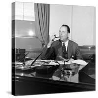 Portrait of American Businessman and Founder of Pan American Airways Juan Trippe, NY 1941-George Strock-Stretched Canvas