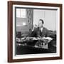 Portrait of American Businessman and Founder of Pan American Airways Juan Trippe, NY 1941-George Strock-Framed Photographic Print