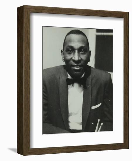 Portrait of American Drummer Cozy Cole, 1950S-Denis Williams-Framed Photographic Print