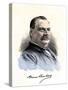 Portrait of American President Grover Cleveland (1837 - 1908), with Autograph.-null-Stretched Canvas