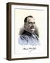 Portrait of American President Grover Cleveland (1837 - 1908), with Autograph.-null-Framed Giclee Print