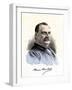 Portrait of American President Grover Cleveland (1837 - 1908), with Autograph.-null-Framed Giclee Print