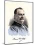 Portrait of American President Grover Cleveland (1837 - 1908), with Autograph.-null-Mounted Giclee Print
