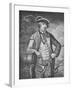 Portrait of American Revolutionary Israel Putnam Ready for Battle-null-Framed Giclee Print