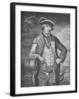 Portrait of American Revolutionary Israel Putnam Ready for Battle-null-Framed Giclee Print