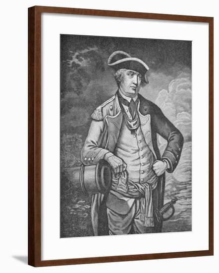 Portrait of American Revolutionary Israel Putnam Ready for Battle-null-Framed Giclee Print