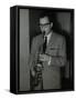 Portrait of American Saxophonist Lennie Niehaus, 1950S-Denis Williams-Framed Stretched Canvas