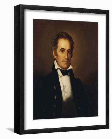 Portrait of American Statesman Richard Mentor Johnson (1780-1850)-Rembrandt Peale-Framed Giclee Print