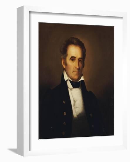 Portrait of American Statesman Richard Mentor Johnson (1780-1850)-Rembrandt Peale-Framed Giclee Print