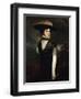 Portrait of Amy Bird, the actress, in black, a landscape beyond-Philpot Glyn Warren-Framed Giclee Print